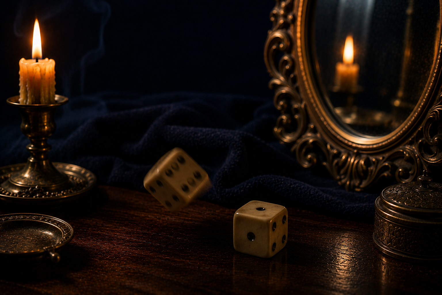 Antique ivory dice symbolising the pull of chance in trading addiction psychology